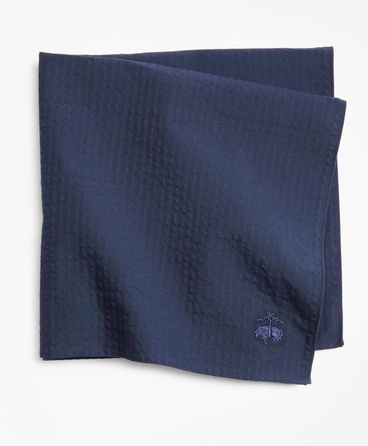 Brooks Brothers Men's Seersucker Pocket Square