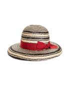 Brooks Brothers Stripe Panama Straw Hat