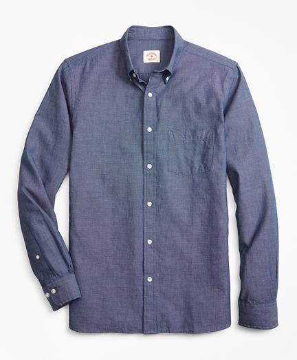 Brooks Brothers Indigo-dyed End-on-end Dobby Sport Shirt