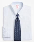 Brooks Brothers Men's Brookscool Regular Fit Classic-fit Dress Shirt, Non-iron Alternating Stripe