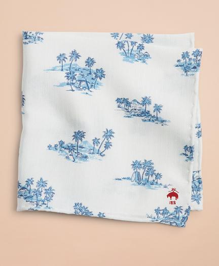 Brooks Brothers Silk-blend Hawaii-print Pocket Square