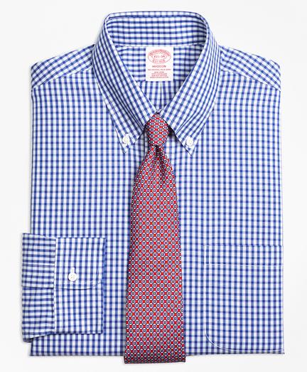 Brooks Brothers Non-iron Madison Fit Framed Check Dress Shirt