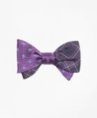 Brooks Brothers Men's Parquet Flower With Plaid Reversible Bow Tie