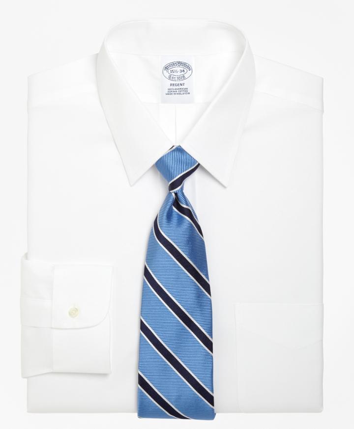 Brooks Brothers Men's Slim Fitted Dress Shirt, Forward Point Collar