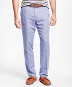 Brooks Brothers Milano Fit Linen And Cotton Glen Plaid Pants