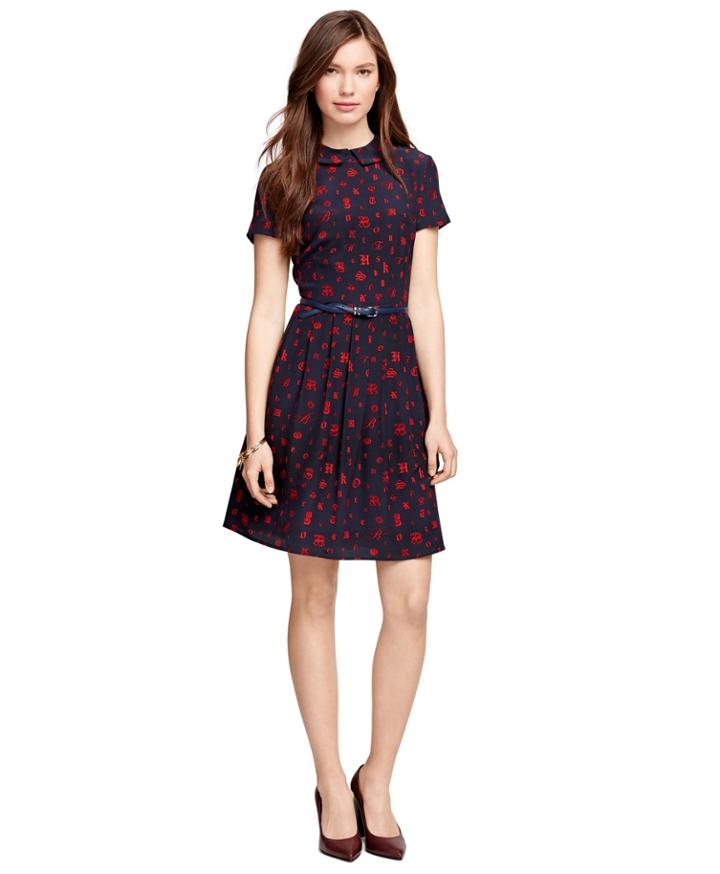 Brooks Brothers Women's Silk Printed Dress