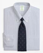 Brooks Brothers Men's Stretch Extra Slim Fit Slim-fit Dress Shirt, Non-iron Pencil Stripe