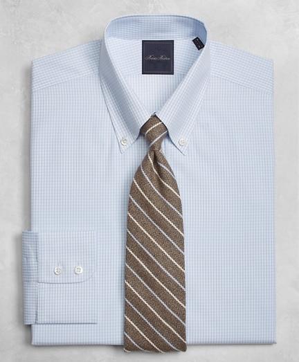 Brooks Brothers Golden Fleece Regent Fitted Dress Shirt, Button-down Collar Twin-check