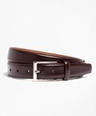 Brooks Brothers Silver Buckle Leather Dress Belt