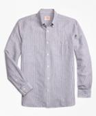 Brooks Brothers Stripe Linen-cotton Sport Shirt