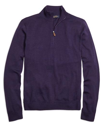 Brooks Brothers Saxxon Wool Half-zip Sweater