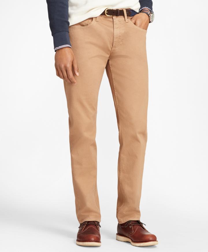 Brooks Brothers Men's Garment-dyed Cotton Canvas Jeans