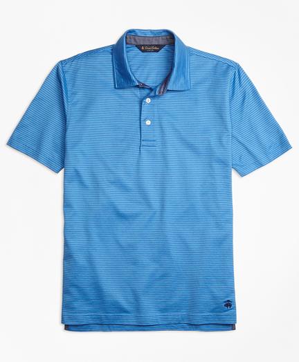Brooks Brothers Slim Fit Jacquard Stripe Self-collar Polo Shirt