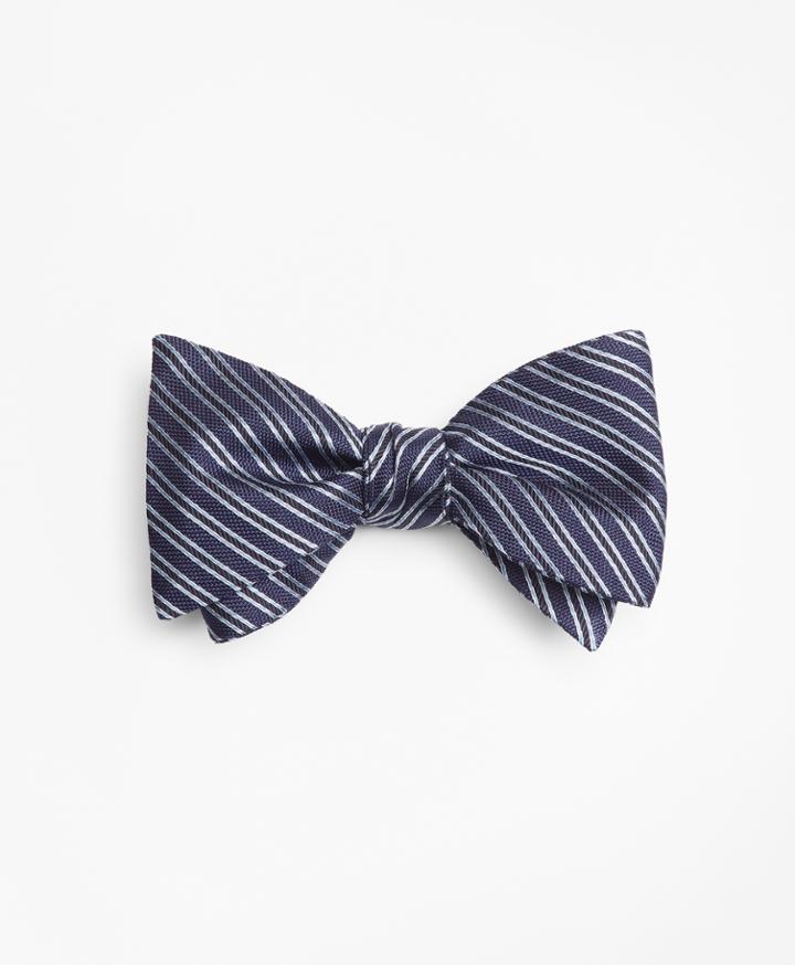 Brooks Brothers Men's Textured Split Stripe Bow Tie