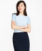 Brooks Brothers Ribbed-knit Short-sleeve Sweater