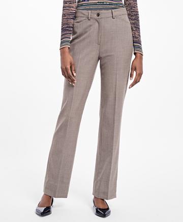 Brooks Brothers Flared Twill Houndstooth Trousers