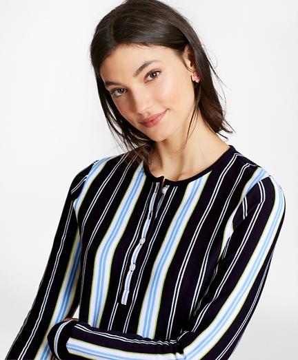 Brooks Brothers Striped Cotton Jersey Tunic