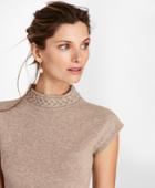 Brooks Brothers Women's Cashmere Braided Mockneck Shell