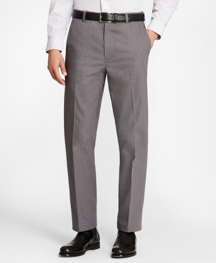 Brooks Brothers Men's Clark Fit Micro-glen Plaid Stretch Advantage Chinos