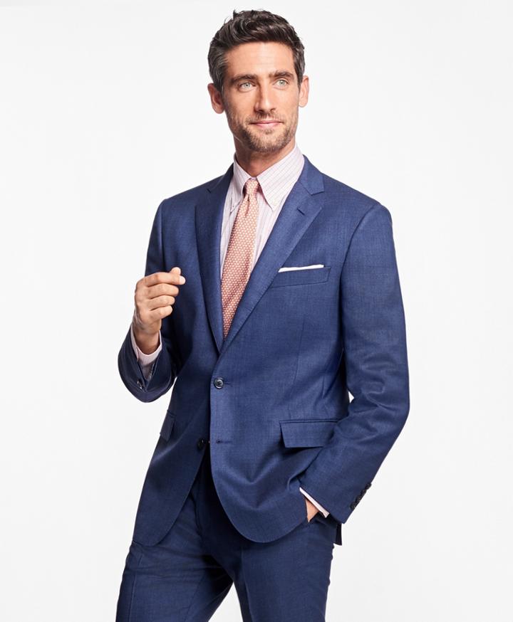 Brooks Brothers Men's Regent Fit Blue Tic 1818 Suit