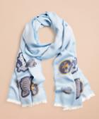 Brooks Brothers Patch-embellished Silk-cotton-blend Scarf
