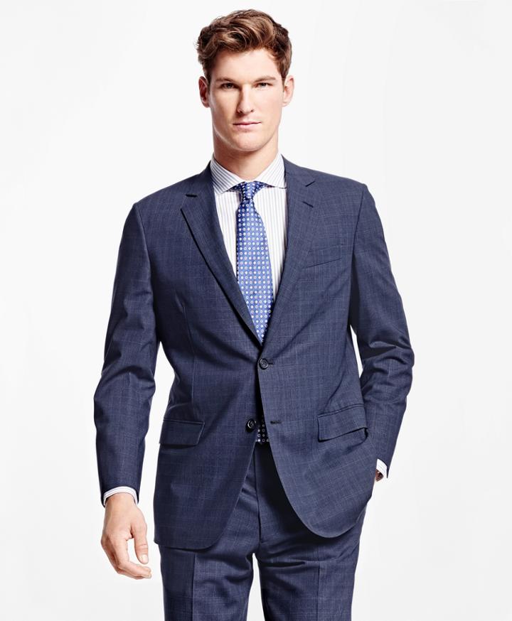 Brooks Brothers Men's Fitzgerald Fit Brookscool Plaid Suit