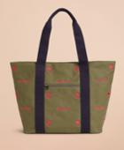 Brooks Brothers Men's Logo-embroidered Canvas Tote Bag
