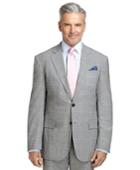 Brooks Brothers Men's Madison Fit Black And White Plaid With Blue Deco Brookscool Suit