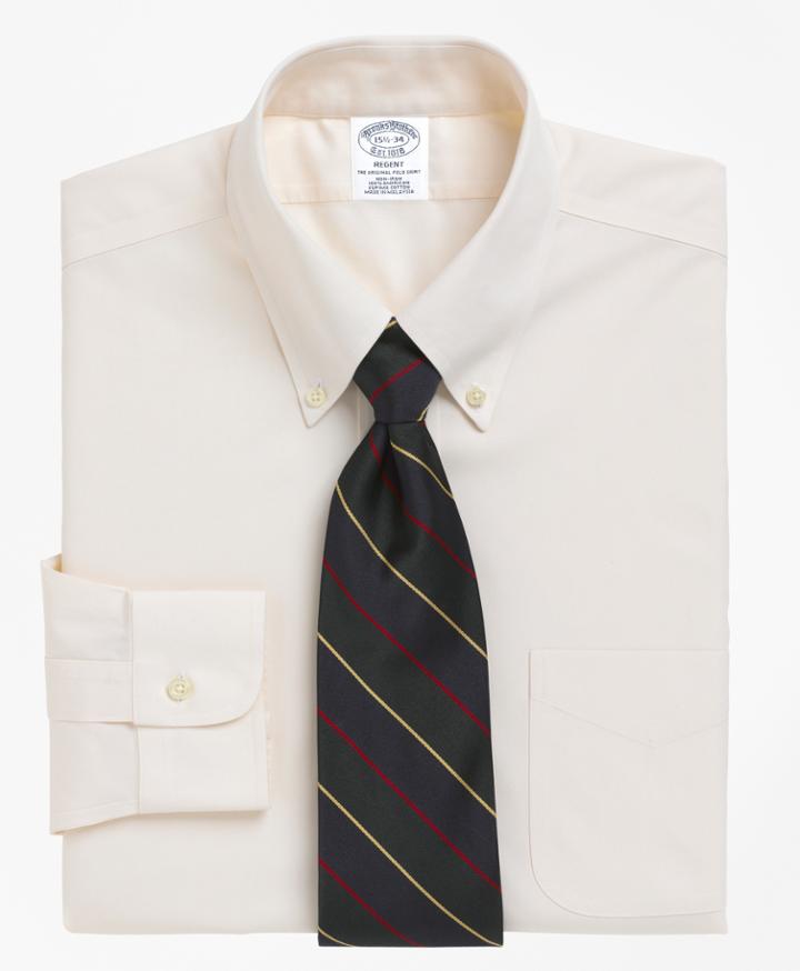 Brooks Brothers Men's Slim Fitted Dress Shirt, Non-iron Button-down Collar