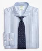 Brooks Brothers Men's Stretch Extra Slim Fit Slim-fit Dress Shirt, Non-iron Royal Oxford Stripe