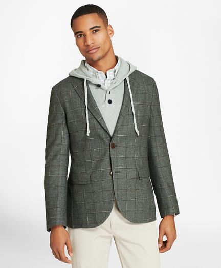 Brooks Brothers Windowpane Two-button Wool-blend Sport Coat