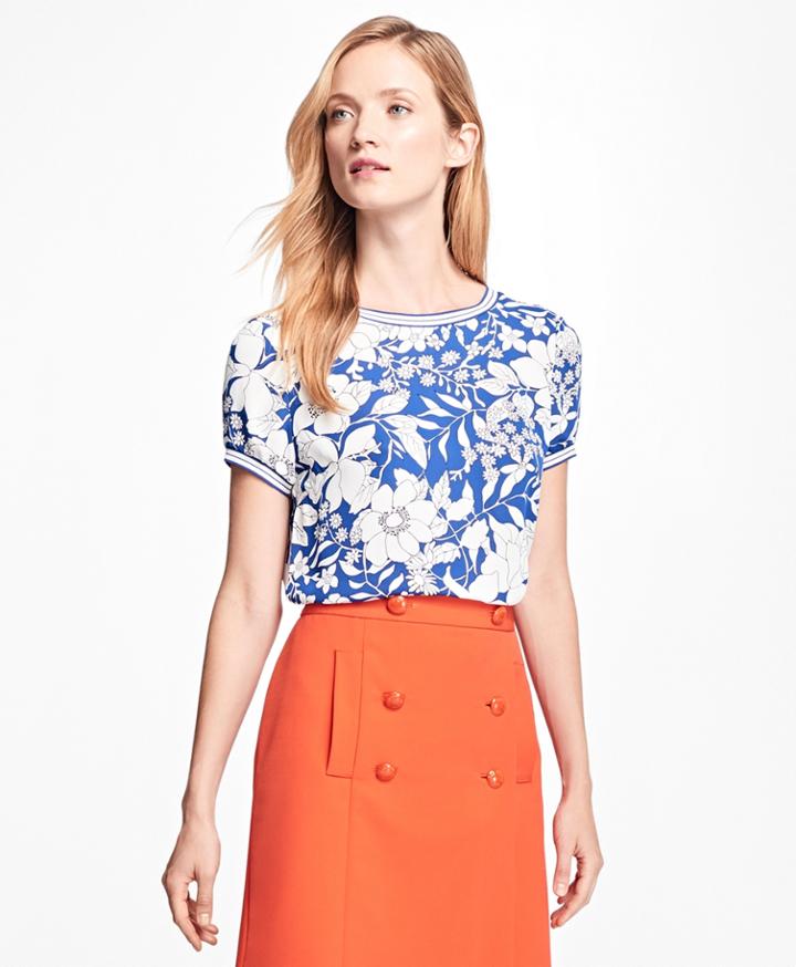 Brooks Brothers Women's Floral-print Blouse