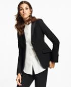 Brooks Brothers Women's Petite Stretch-wool Crepe Tuxedo Jacket