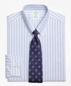 Brooks Brothers Men's Non-iron Brookscool Extra Slim Fit Split Stripe Dress Shirt