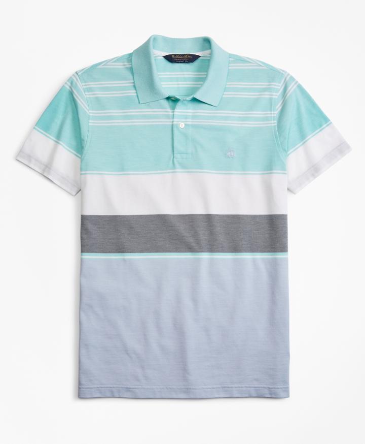 Brooks Brothers Men's Original Fit Bold Stripe Polo Shirt