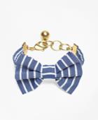 Brooks Brothers Women's Kiel James Patrick Seersucker Stripe Bow Tie Bracelet