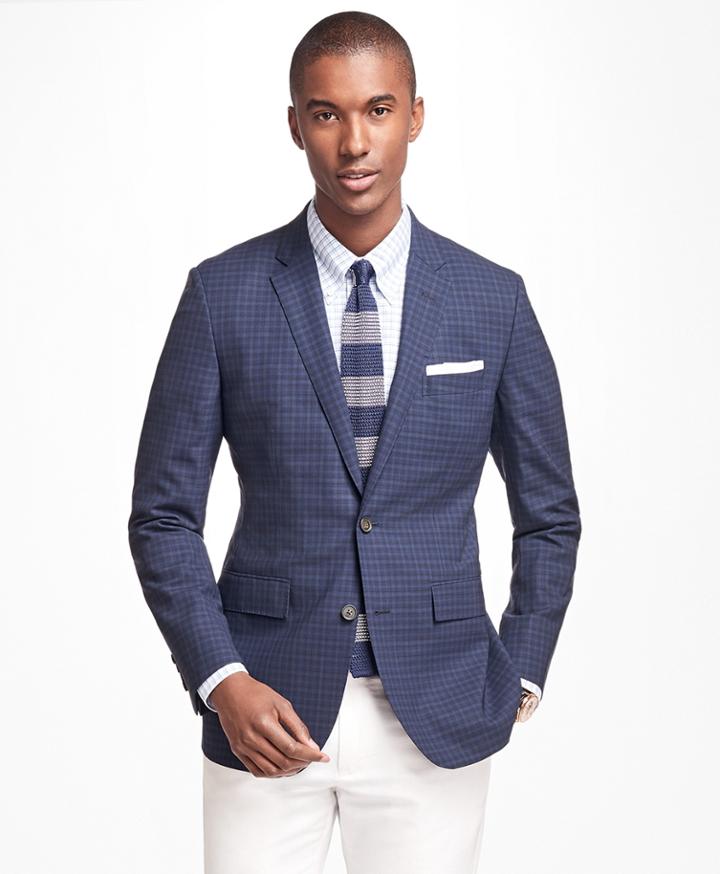 Brooks Brothers Men's Milano Fit Brookscool Plaid Sport Coat