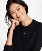 Brooks Brothers Women's Tuck-stitch Cotton Cropped Cardigan