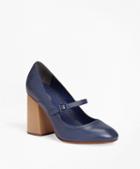 Brooks Brothers Leather Mary Jane Pumps
