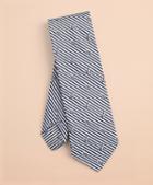 Brooks Brothers Anchor Print Stripe Silk Tie