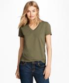 Brooks Brothers Garment-dyed V-neck T-shirt