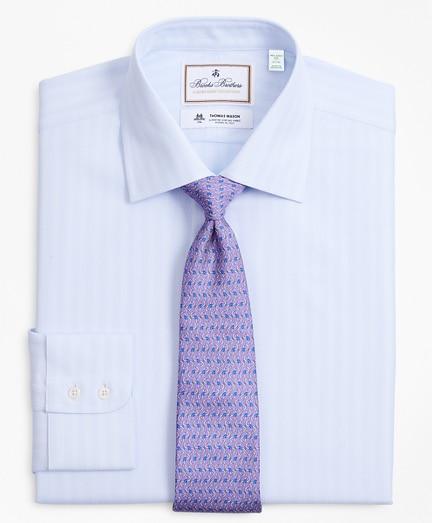 Brooks Brothers Luxury Collection Milano Slim-fit Dress Shirt, Franklin Spread Collar Stripe