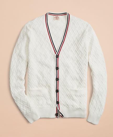 Brooks Brothers Cotton V-neck Tennis Cardigan