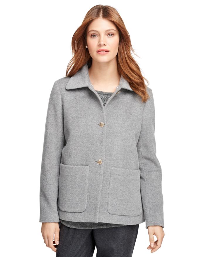 Brooks Brothers Women's Angora Wool Short Coat