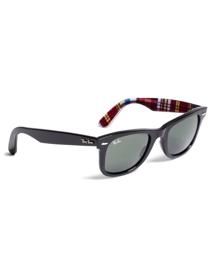 Brooks Brothers Men's Ray-ban Wayfarer Sunglasses With Madras