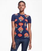 Brooks Brothers Women's Cashmere Floral Intarsia Sweater