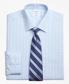 Brooks Brothers Men's Non-iron Slim Fit Overcheck Dress Shirt