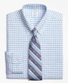 Brooks Brothers Men's Brookscool Slim Fitted Dress Shirt, Non-iron Framed Shadow Check