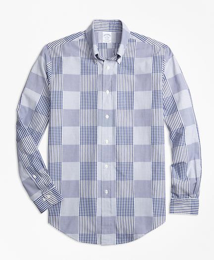 Brooks Brothers Regent Fit Dobby Patchwork Sport Shirt