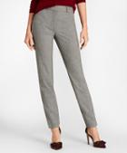 Brooks Brothers Mini Houndstooth Stretch Wool Slim-fit Ankle Pants